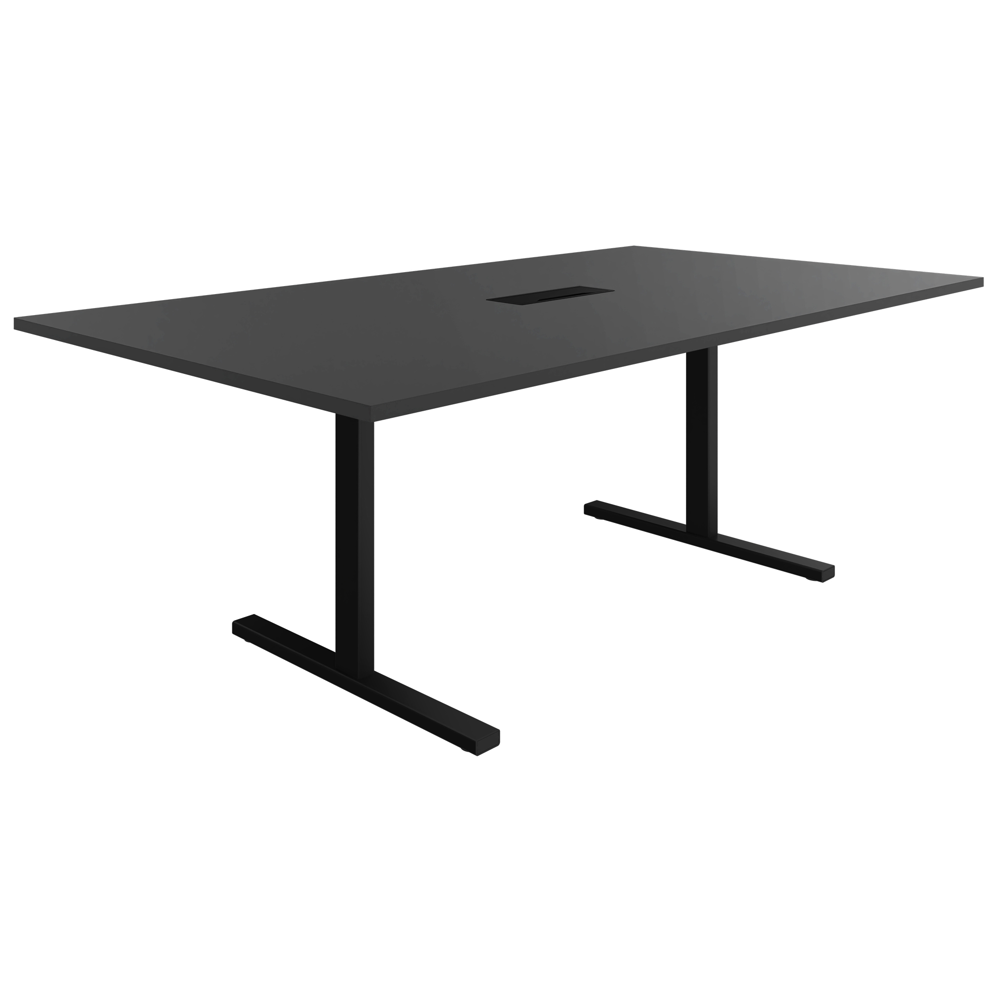 T-EASY Konferenztisch | 2000 x 1200 mm (8 - 10 Personen), elektrifiziert, Anthrazit - 1 Main Image