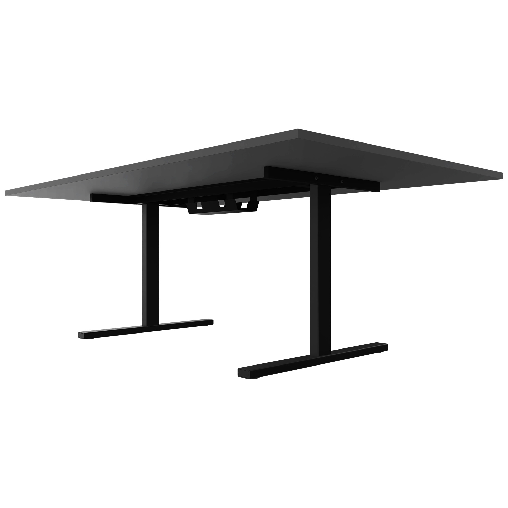 T-EASY Konferenztisch | 2000 x 1200 mm (8 - 10 Personen), elektrifiziert, Anthrazit - 3 Main Image