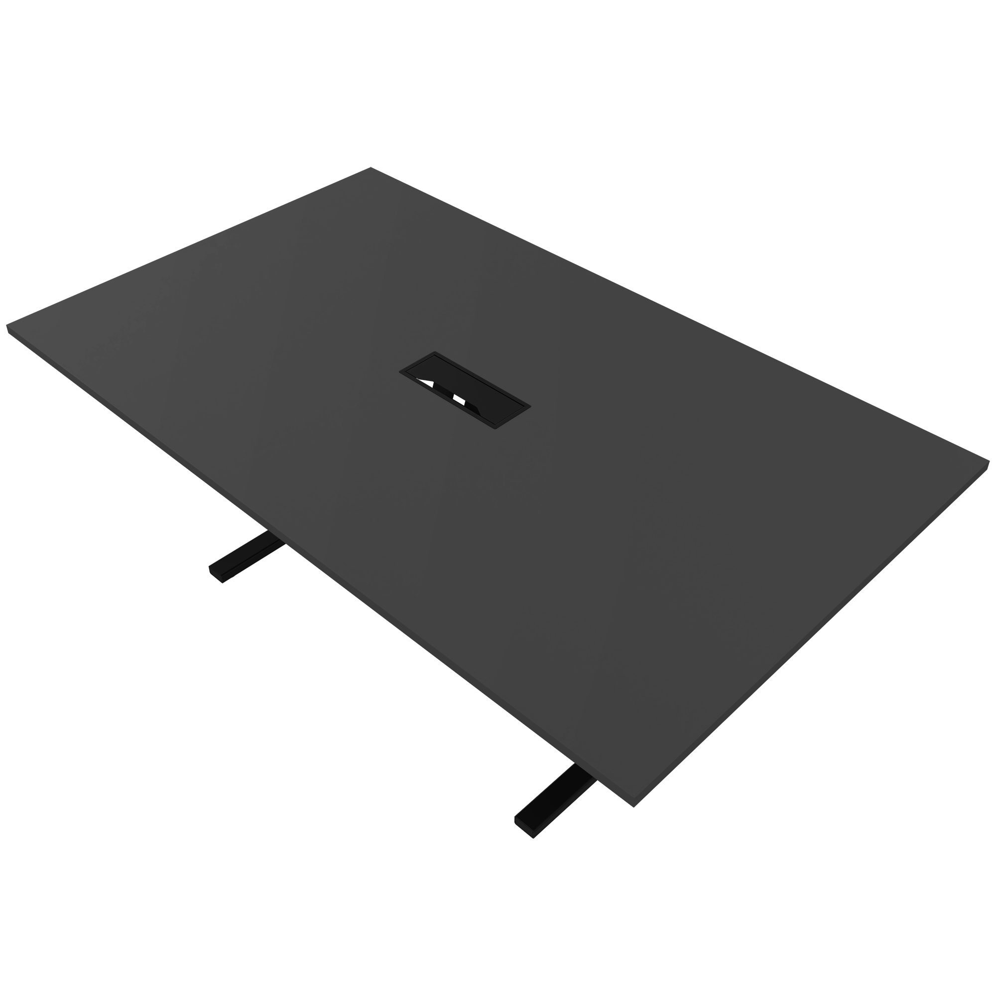 T-EASY Konferenztisch | 2000 x 1200 mm (8 - 10 Personen), elektrifiziert, Anthrazit - 5 Main Image