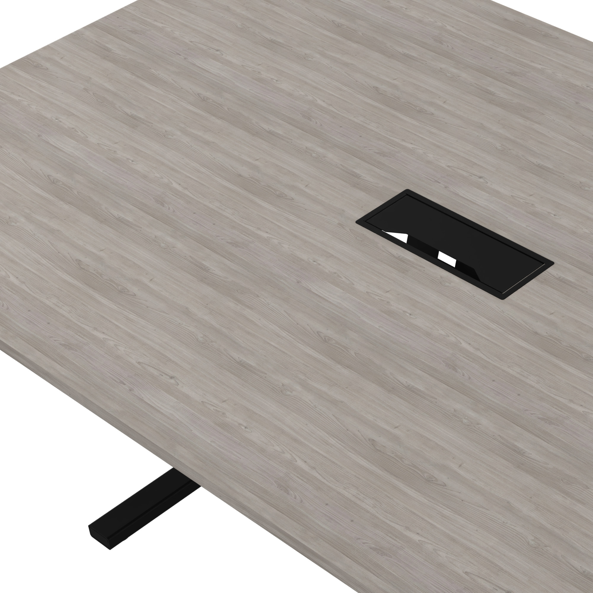 T-EASY Konferenztisch | 2000 x 1200 mm (8 - 10 Personen), elektrifiziert, Nordeiche grau - 7 Main Image