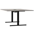 T-EASY Konferenztisch | 2000 x 1200 mm (8 - 10 Personen), elektrifiziert, Nordeiche grau - 4 Thumbnail Image