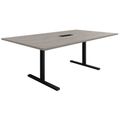 T-EASY Konferenztisch | 2000 x 1200 mm (8 - 10 Personen), elektrifiziert, Nordeiche grau - 1 Thumbnail Image