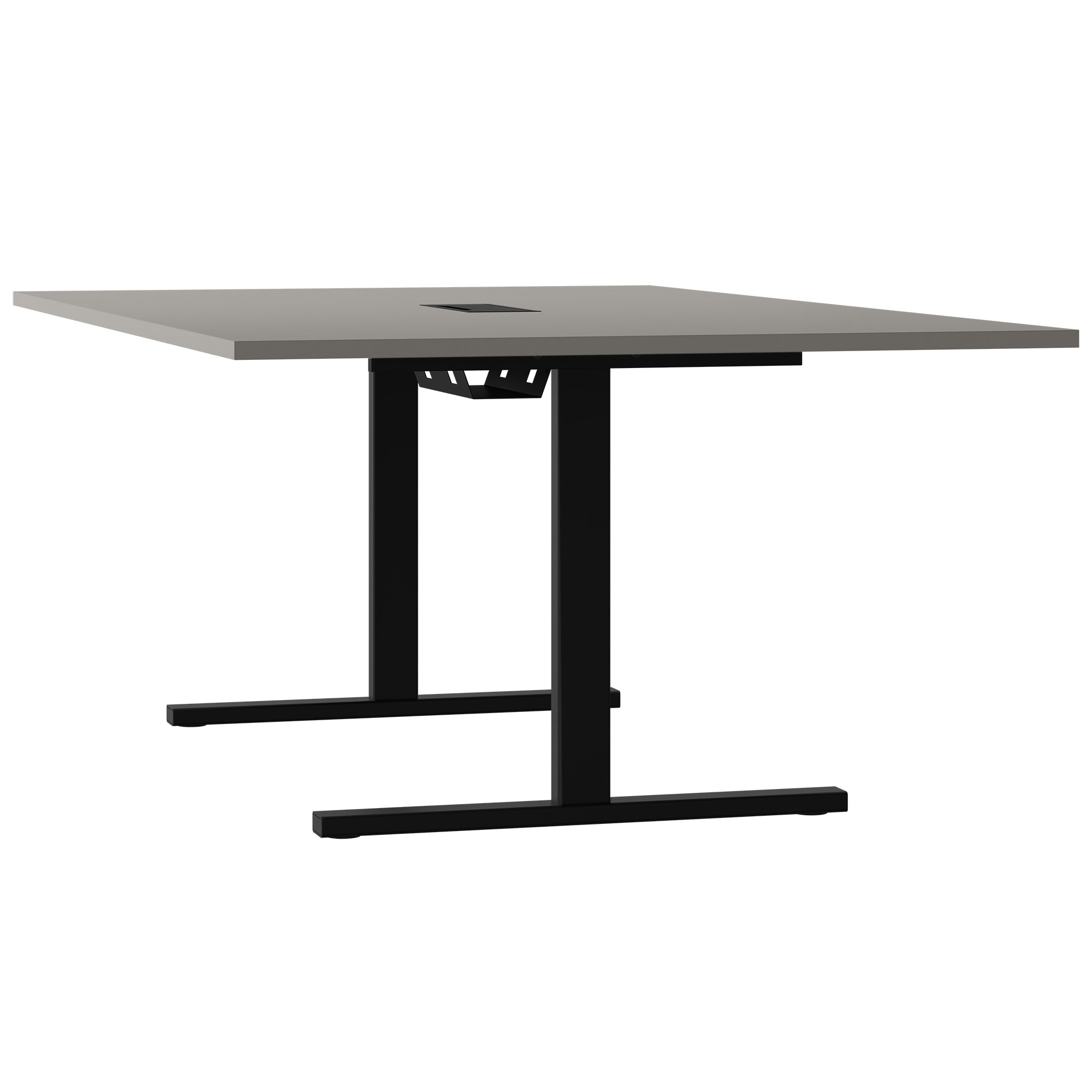 T-EASY Konferenztisch | 2000 x 1200 mm (8 - 10 Personen), elektrifiziert, Cubanitgrau - 4 Main Image
