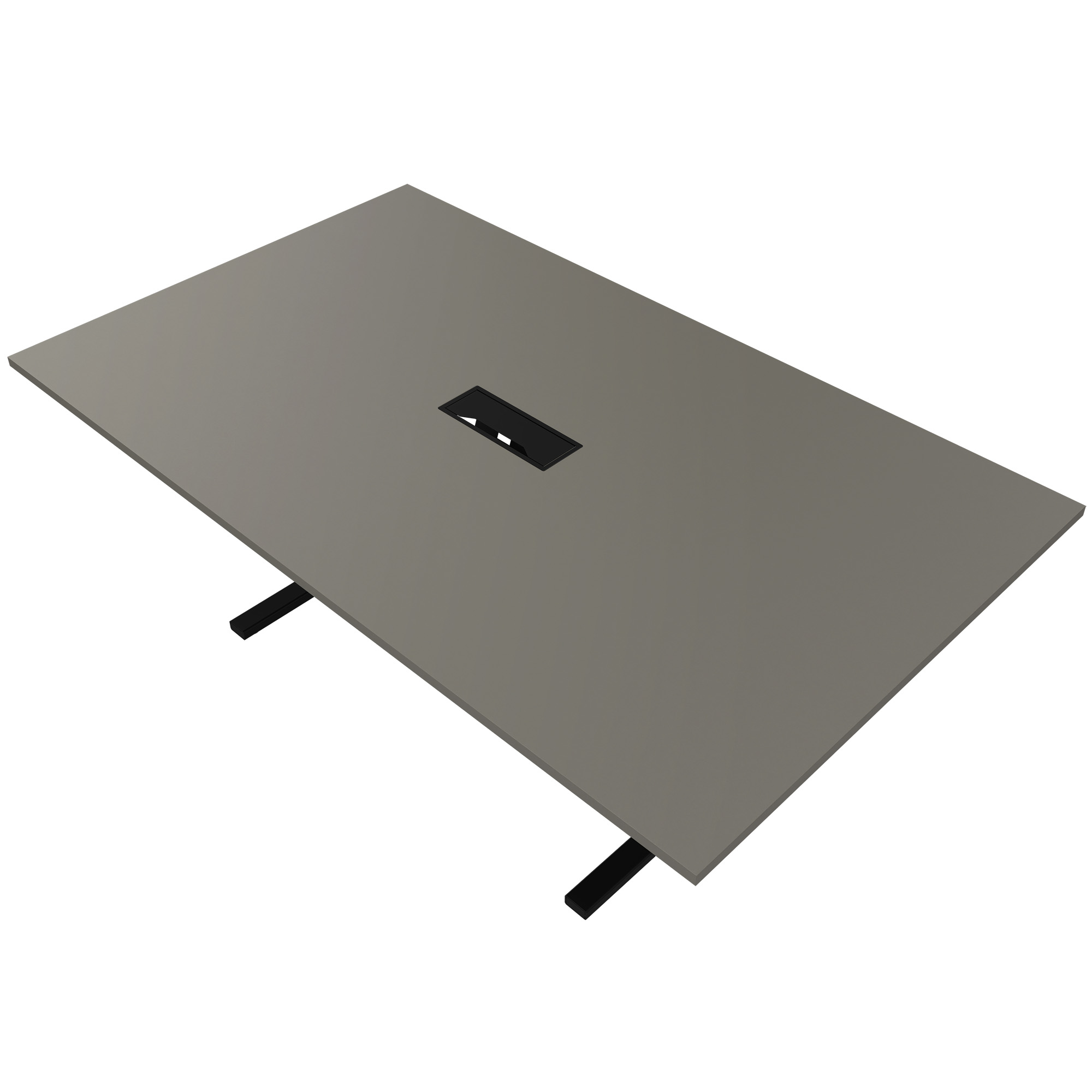T-EASY Konferenztisch | 2000 x 1200 mm (8 - 10 Personen), elektrifiziert, Cubanitgrau - 5 Main Image