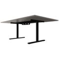 T-EASY Konferenztisch | 2000 x 1200 mm (8 - 10 Personen), elektrifiziert, Cubanitgrau - 3 Thumbnail Image
