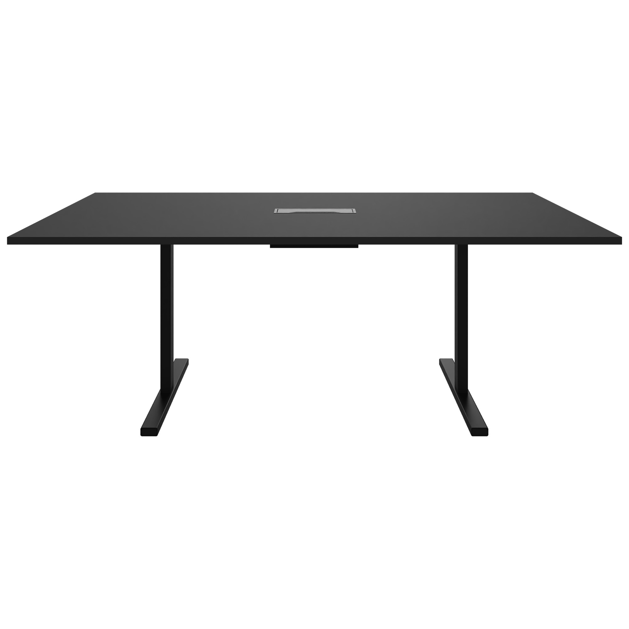 T-EASY Konferenztisch | 2000 x 1200 mm (8 - 10 Personen), elektrifiziert, Schwarz - 2 Main Image
