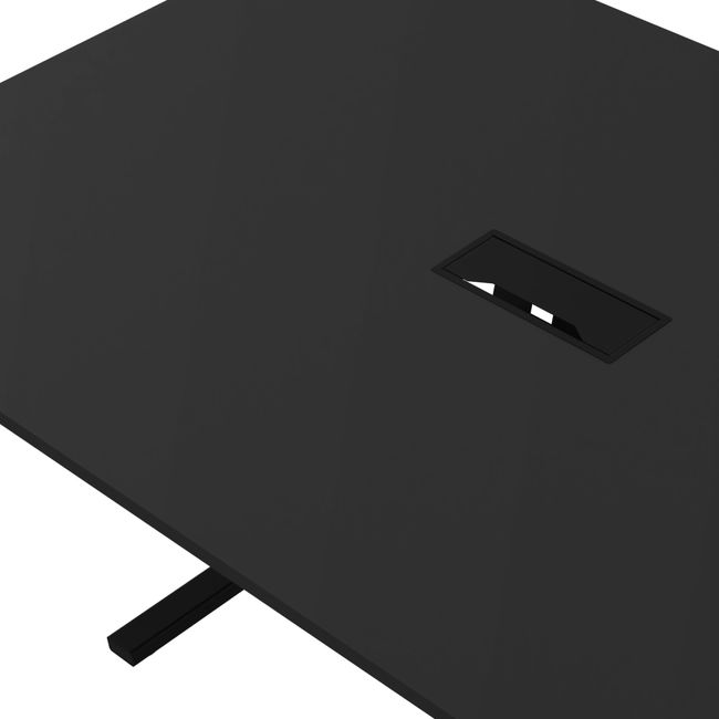 T-EASY Konferenztisch | 2000 x 1200 mm (8 - 10 Personen), elektrifiziert, Schwarz T-EASY Konferenztisch | 2000 x 1200 mm (8 - 10 Personen), elektrifiziert, Schwarz