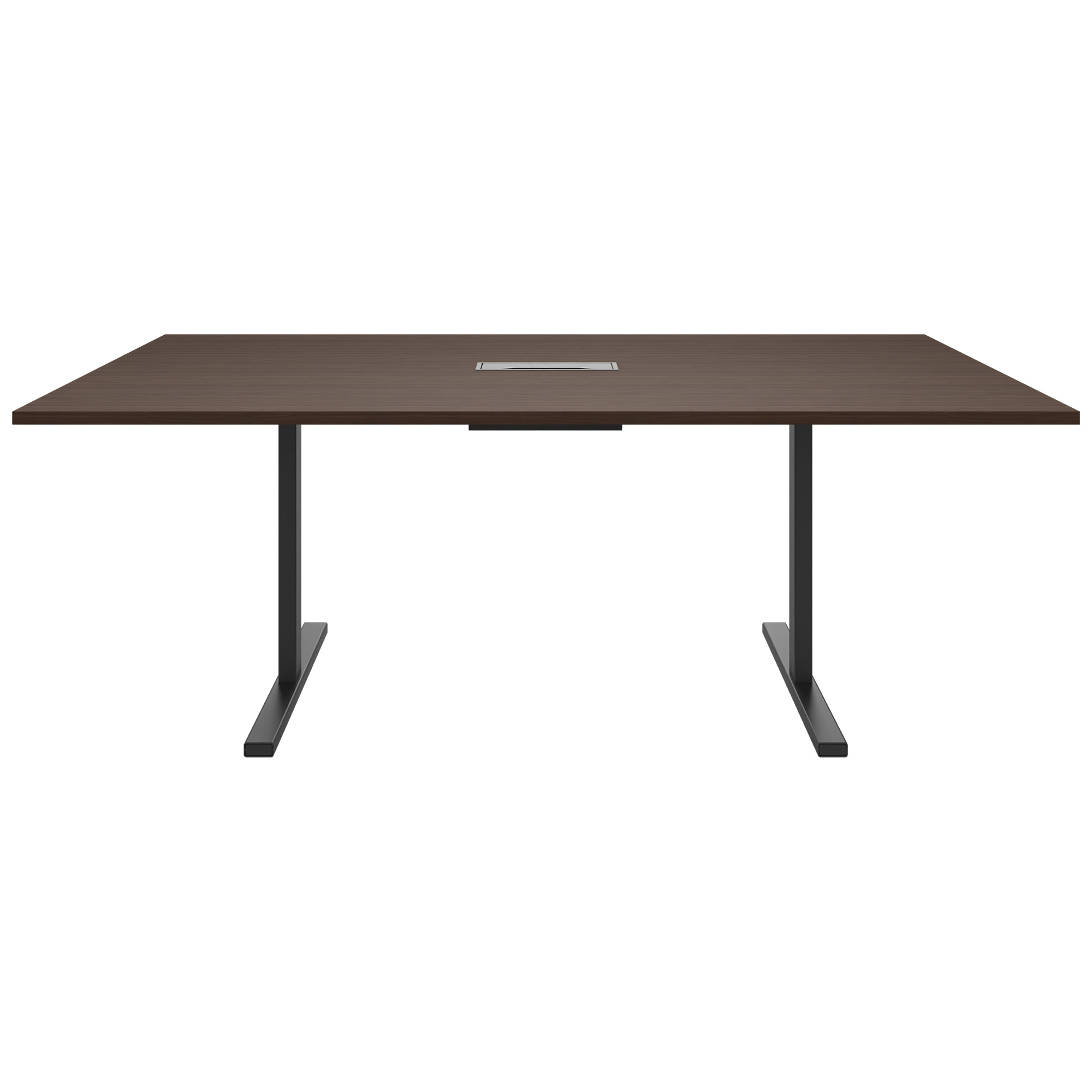 T-EASY conference table | 2000 x 1200 mm (8 - 10 people), electrified, walnut - 3 Main Image
