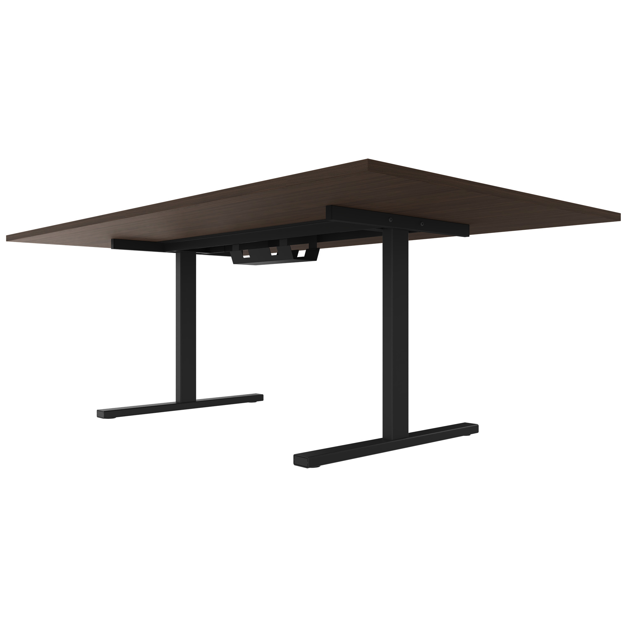 T-EASY conference table | 2000 x 1200 mm (8 - 10 people), electrified, walnut - 4 Main Image