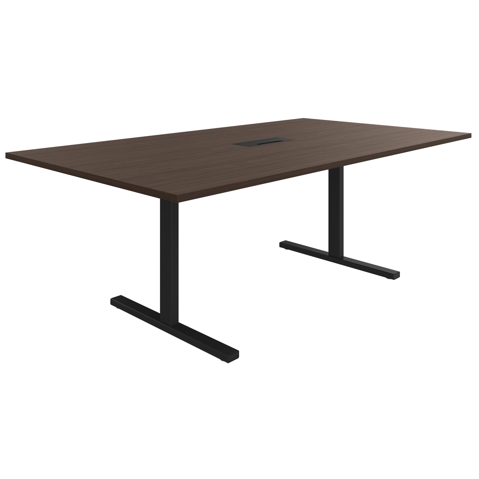 T-EASY conference table | 2000 x 1200 mm (8 - 10 people), electrified, walnut - 2 Main Image