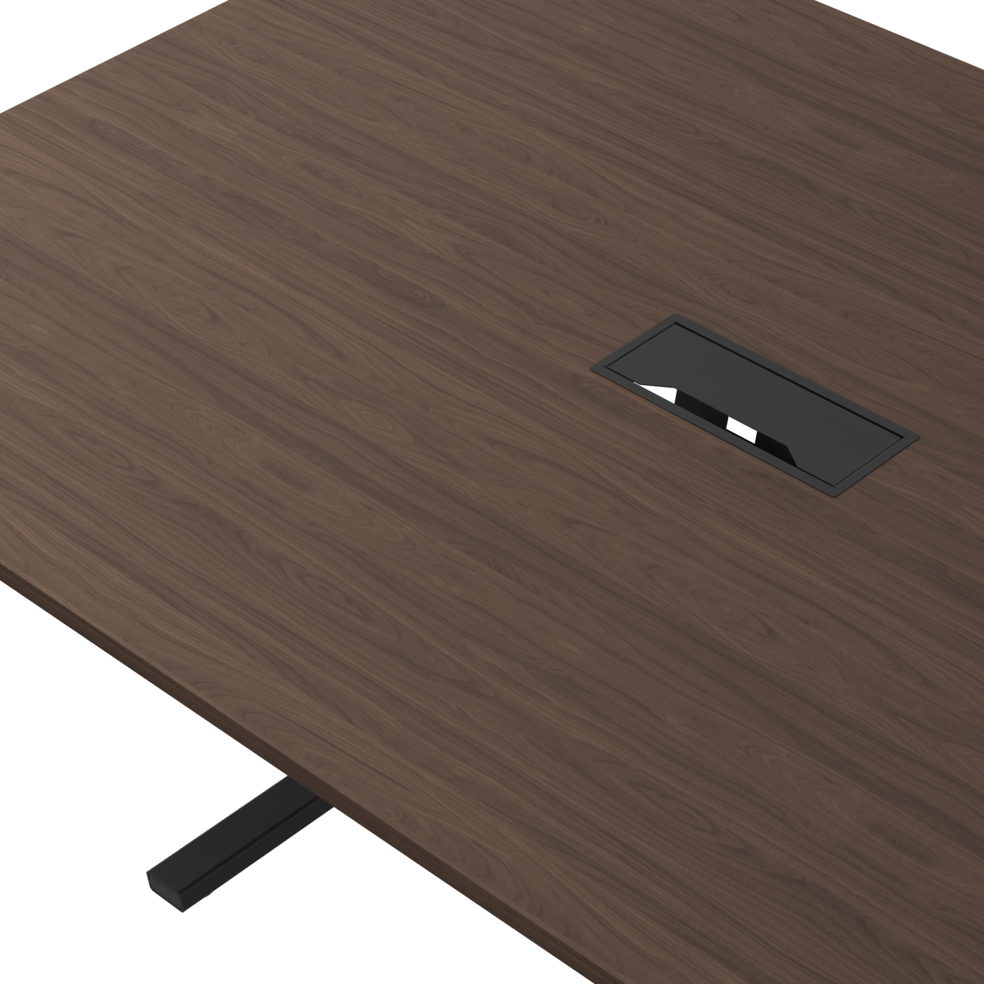 T-EASY conference table | 2000 x 1200 mm (8 - 10 people), electrified, walnut - 8 Main Image