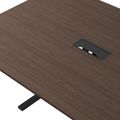 T-EASY conference table | 2000 x 1200 mm (8 - 10 people), electrified, walnut - 8 Thumbnail Image