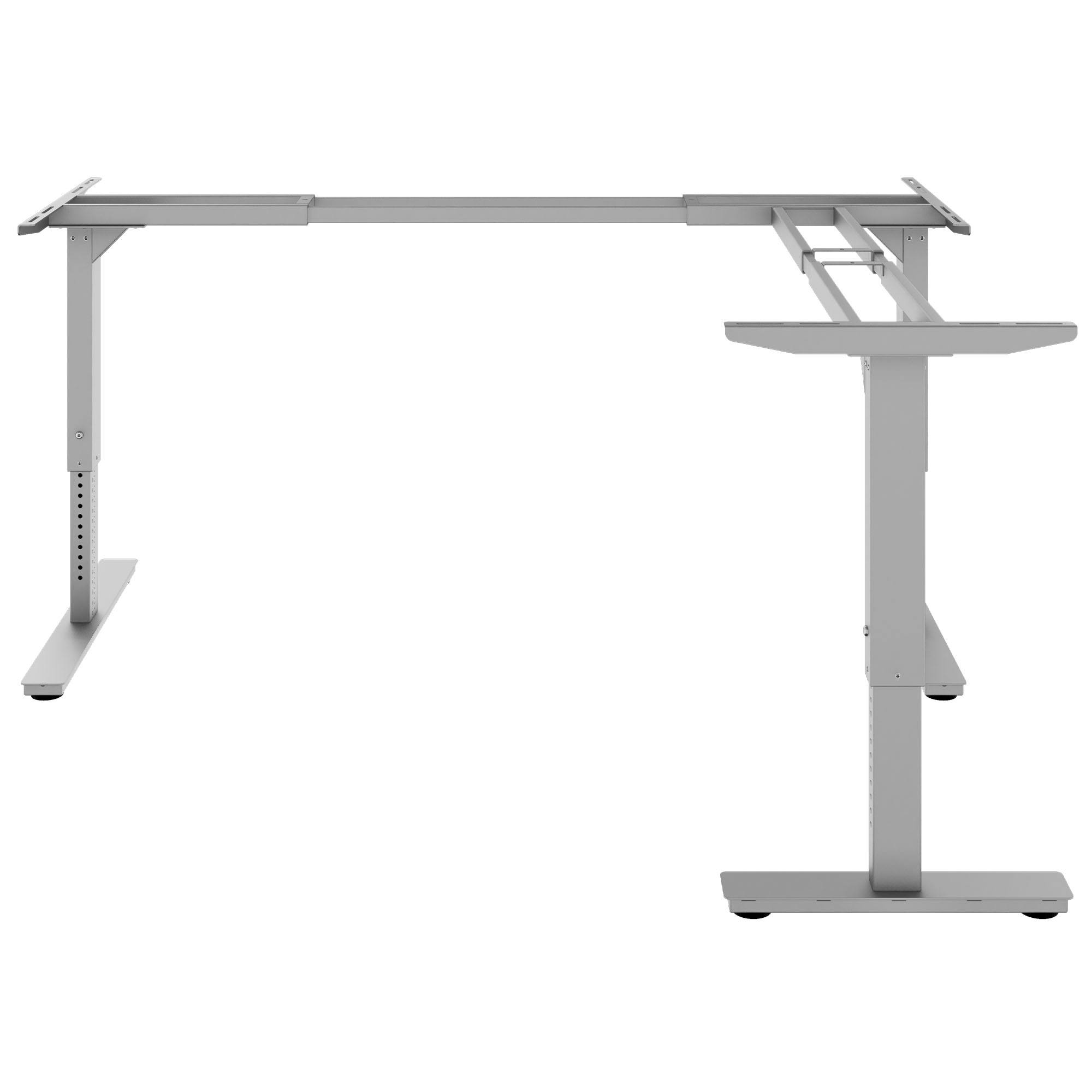SCALE Winkel-Tischgestell | 1075 - 1800 x 1075 - 1800 mm, manuell höhenverstellbar, Silber - 2 Main Image