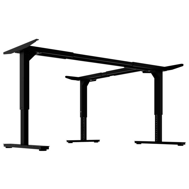 SCALE Winkel-Tischgestell | 1075 - 1800 x 1075 - 1800 mm, manuell höhenverstellbar, Schwarz SCALE Winkel-Tischgestell | 1075 - 1800 x 1075 - 1800 mm, manuell höhenverstellbar, Schwarz