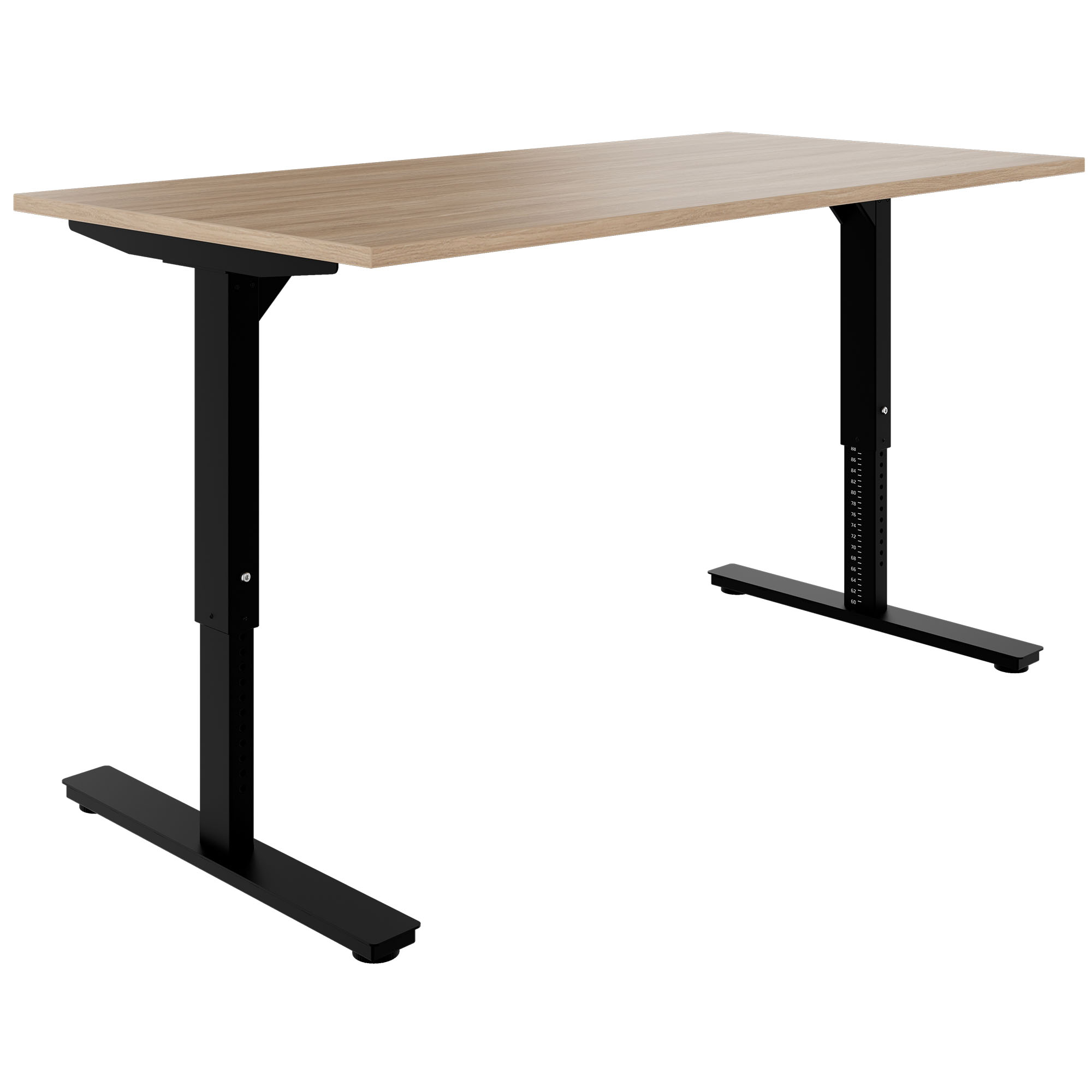 SCALE desk | 1600 - 1800 mm, manually height adjustable, amber oak - 1 Main Image