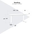 SCALE desk | 1600 - 1800 mm, manually height adjustable, sand ash - 9 Thumbnail Image