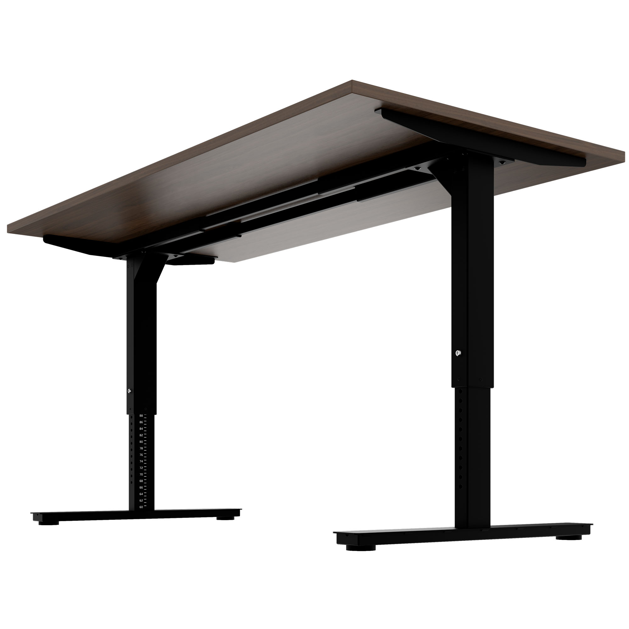 SCALE desk | 1600 - 1800 mm, manually height adjustable, walnut - 3 Main Image