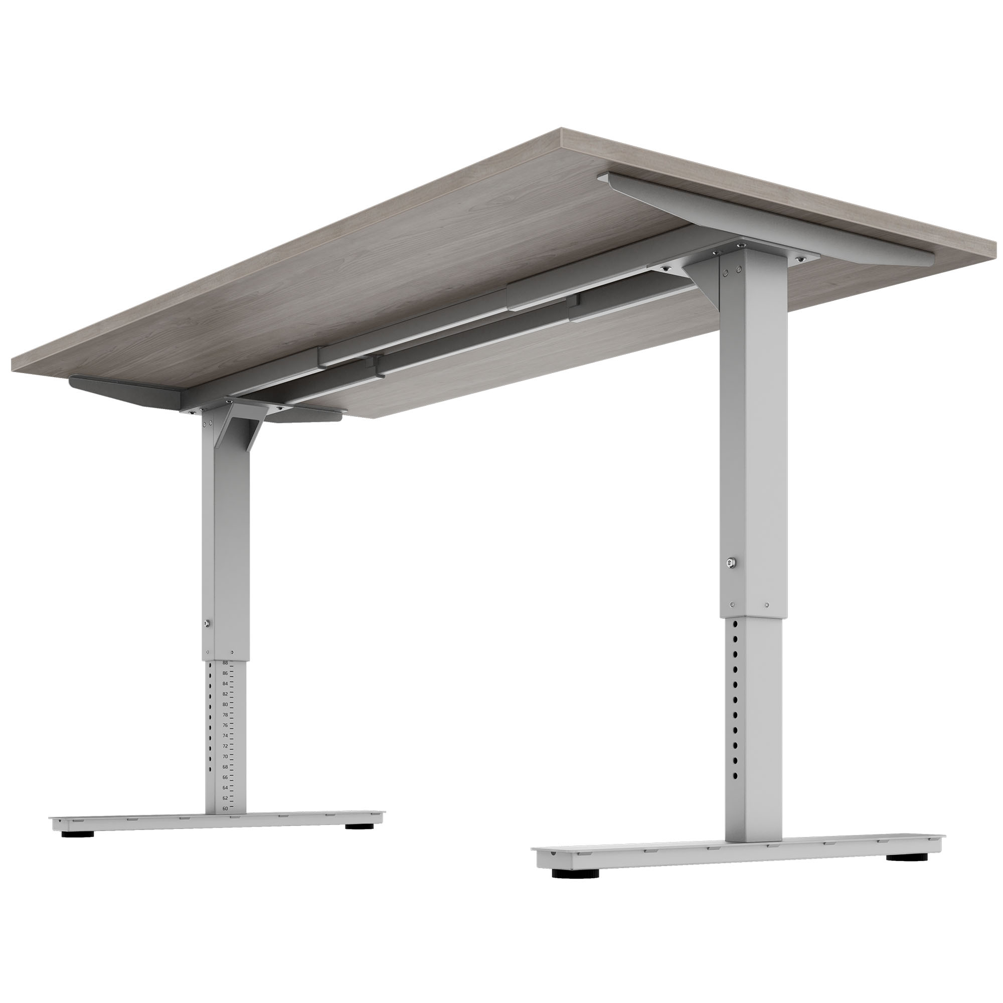 SCALE desk | 1600 - 1800 mm, manually height adjustable, gray northern oak - 3 Main Image