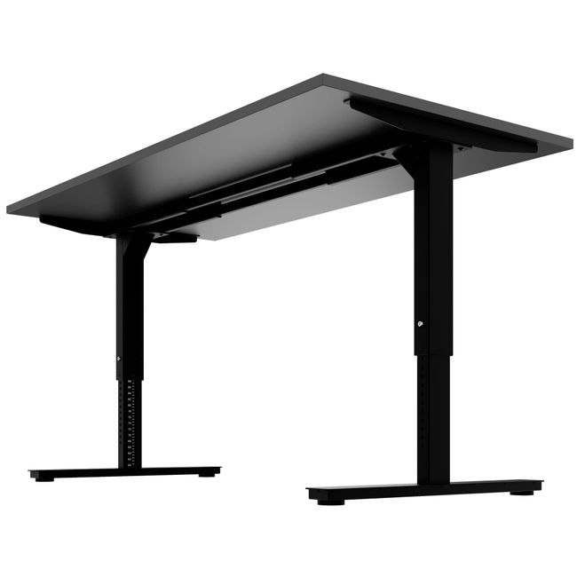 SCALE Schreibtisch | 1600 - 1800 mm, manuell höhenverstellbar, Anthrazit