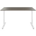 SCALE Schreibtisch | 1600 - 1800 mm, manuell höhenverstellbar, Cubanitgrau