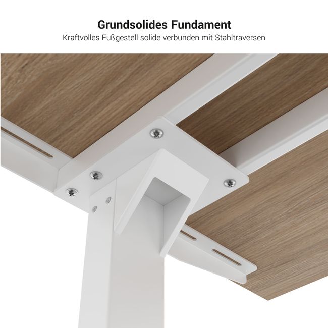 SCALE Schreibtisch | 1600 - 1800 mm, manuell höhenverstellbar, Perlgrau