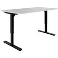 SCALE desk | 1600 - 1800 mm, manually height adjustable, pearl gray - 1 Thumbnail Image