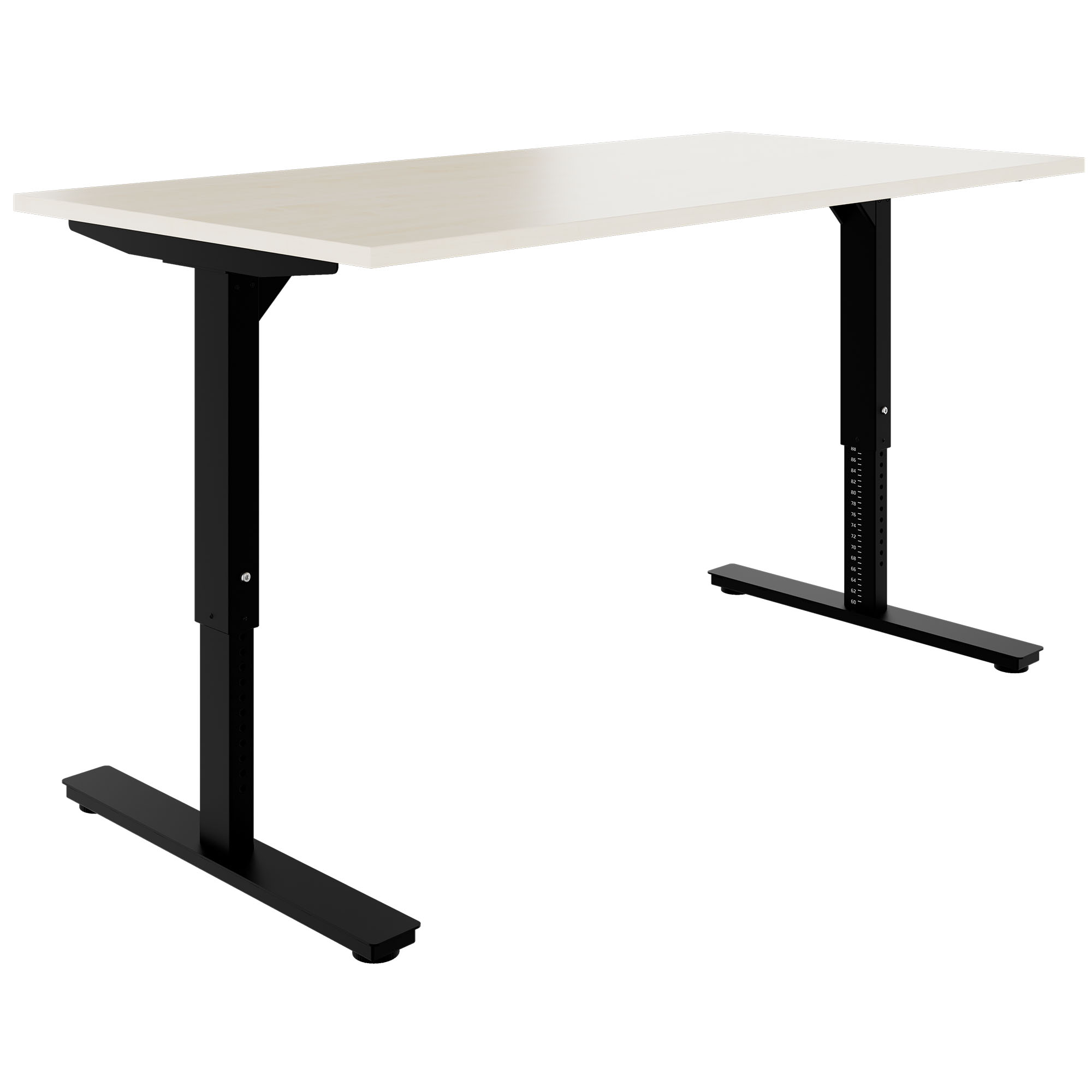 SCALE desk | 1600 - 1800 mm, manually height adjustable, maple - 1 Main Image