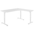 Scale Angular Desk | 1800 x 1600 mm, réglable manuellement à hauteur, blanc - 1 Thumbnail Image