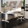 Scale Angular Desk | 1800 x 1600 mm, réglable manuellement à hauteur, blanc - 10 Thumbnail Image