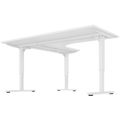 Scale Angular Desk | 1800 x 1600 mm, réglable manuellement à hauteur, blanc - 3 Thumbnail Image