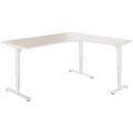 Scarico Angular Desk | 1800 x 1600 mm, regolabile in altezza manualmente, acero - 1 Thumbnail Image