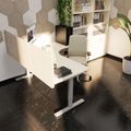 Scarico Angular Desk | 1800 x 1600 mm, regolabile in altezza manualmente, acero - 11 Thumbnail Image