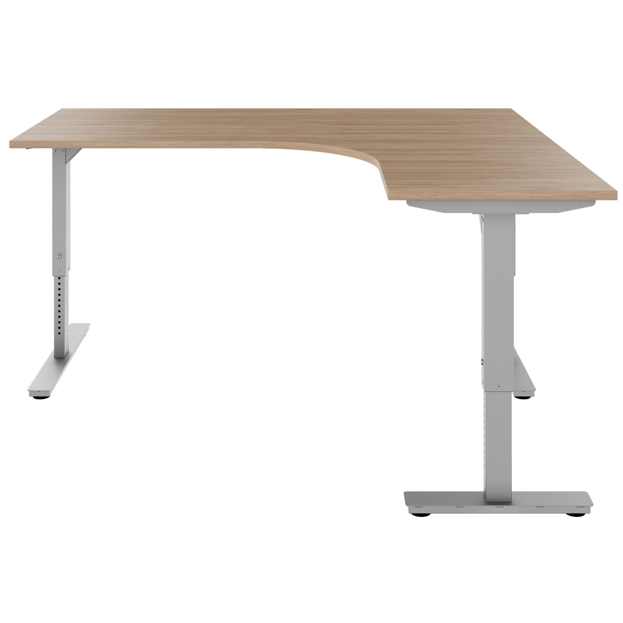 SCALE angle desk | 1800 x 1600 mm, manually height adjustable, amber oak - 2 Main Image
