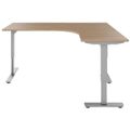 SCALE angle desk | 1800 x 1600 mm, manually height adjustable, amber oak - 2 Thumbnail Image