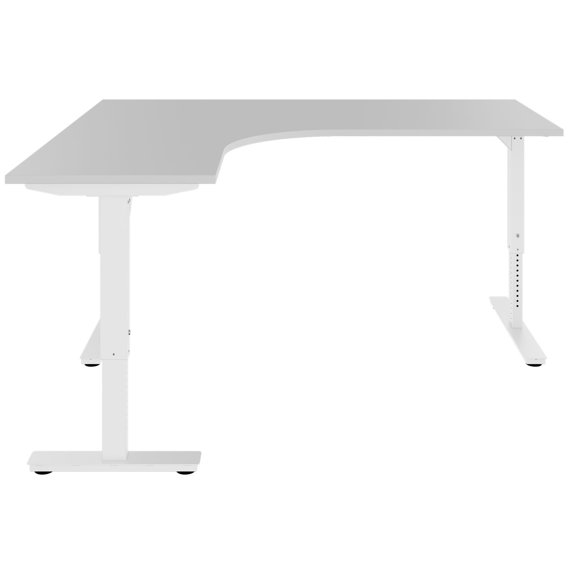 SCALE angle desk | 1800 x 1600 mm, manually height adjustable, pearl gray - 2 Main Image