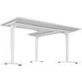 SCALE angle desk | 1800 x 1600 mm, manually height adjustable, pearl gray - 3 Thumbnail Image