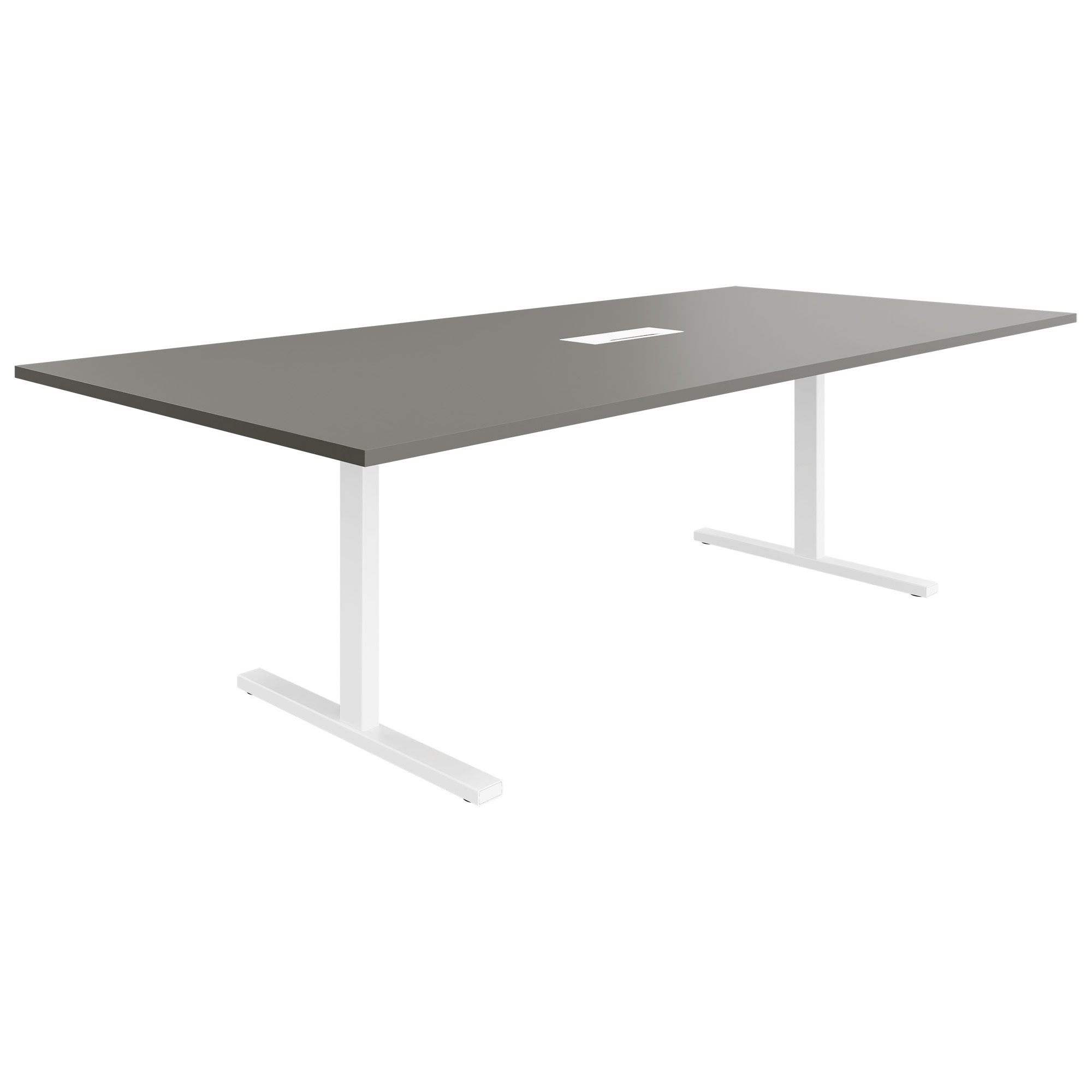 T-EASY Tableau de conférence | 2400 x 1200 mm (10 - 12 personnes), électrifié, gris cubanite - 8 Main Image