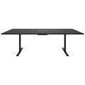 T-EASY Konferenztisch | 2400 x 1200 mm (10 - 12 Personen), elektrifiziert, Schwarz