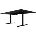 T-EASY Konferenztisch | 2400 x 1200 mm (10 - 12 Personen), elektrifiziert, Schwarz