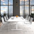 T-EASY Konferenztisch | 2400 x 1200 mm (10 - 12 Personen), elektrifiziert, Schwarz