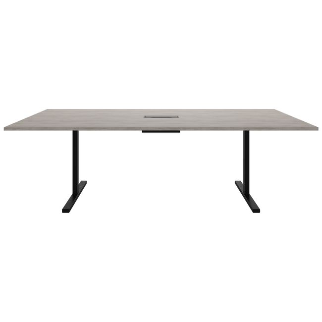 T-EASY Konferenztisch | 2400 x 1200 mm (10 - 12 Personen), elektrifiziert, Nordeiche grau T-EASY Konferenztisch | 2400 x 1200 mm (10 - 12 Personen), elektrifiziert, Nordeiche grau