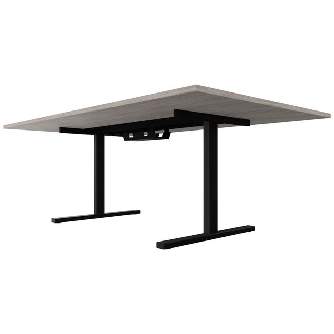 T-EASY Konferenztisch | 2400 x 1200 mm (10 - 12 Personen), elektrifiziert, Nordeiche grau T-EASY Konferenztisch | 2400 x 1200 mm (10 - 12 Personen), elektrifiziert, Nordeiche grau