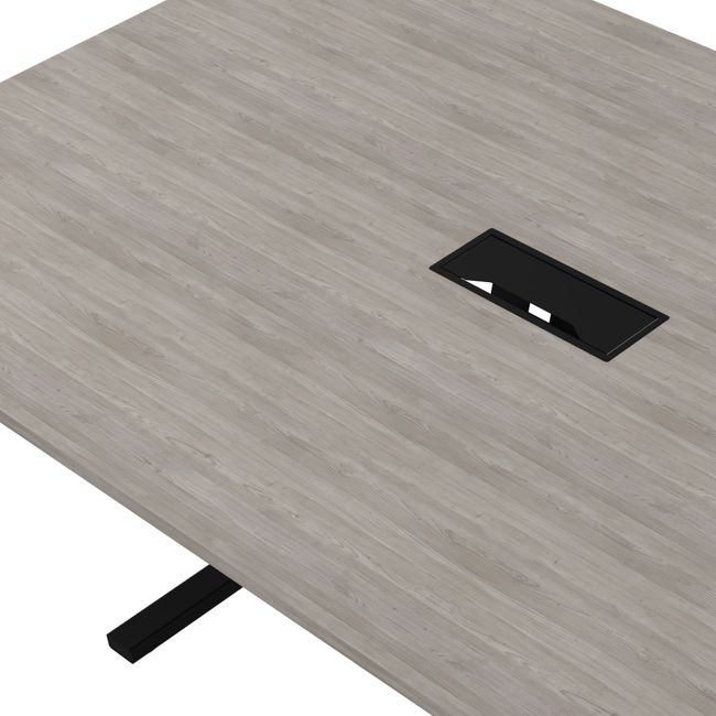 T-EASY Konferenztisch | 2400 x 1200 mm (10 - 12 Personen), elektrifiziert, Nordeiche grau T-EASY Konferenztisch | 2400 x 1200 mm (10 - 12 Personen), elektrifiziert, Nordeiche grau