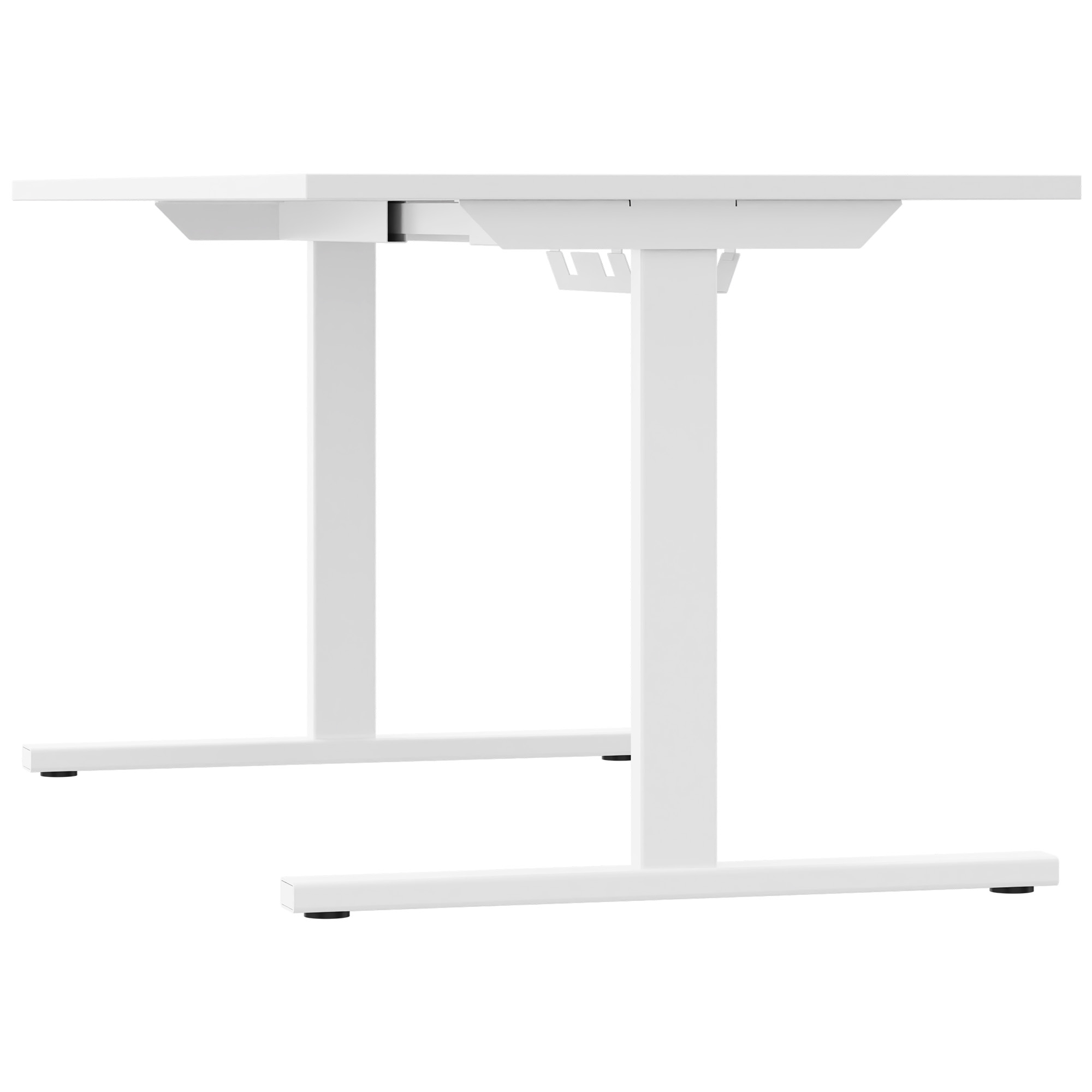 T-EASY Desk | 1200 - 1800 mm, electrified, white - 5 Main Image