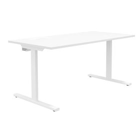 T-EASY Schreibtisch | 1200 - 1800 mm, elektrifiziert, Weiß