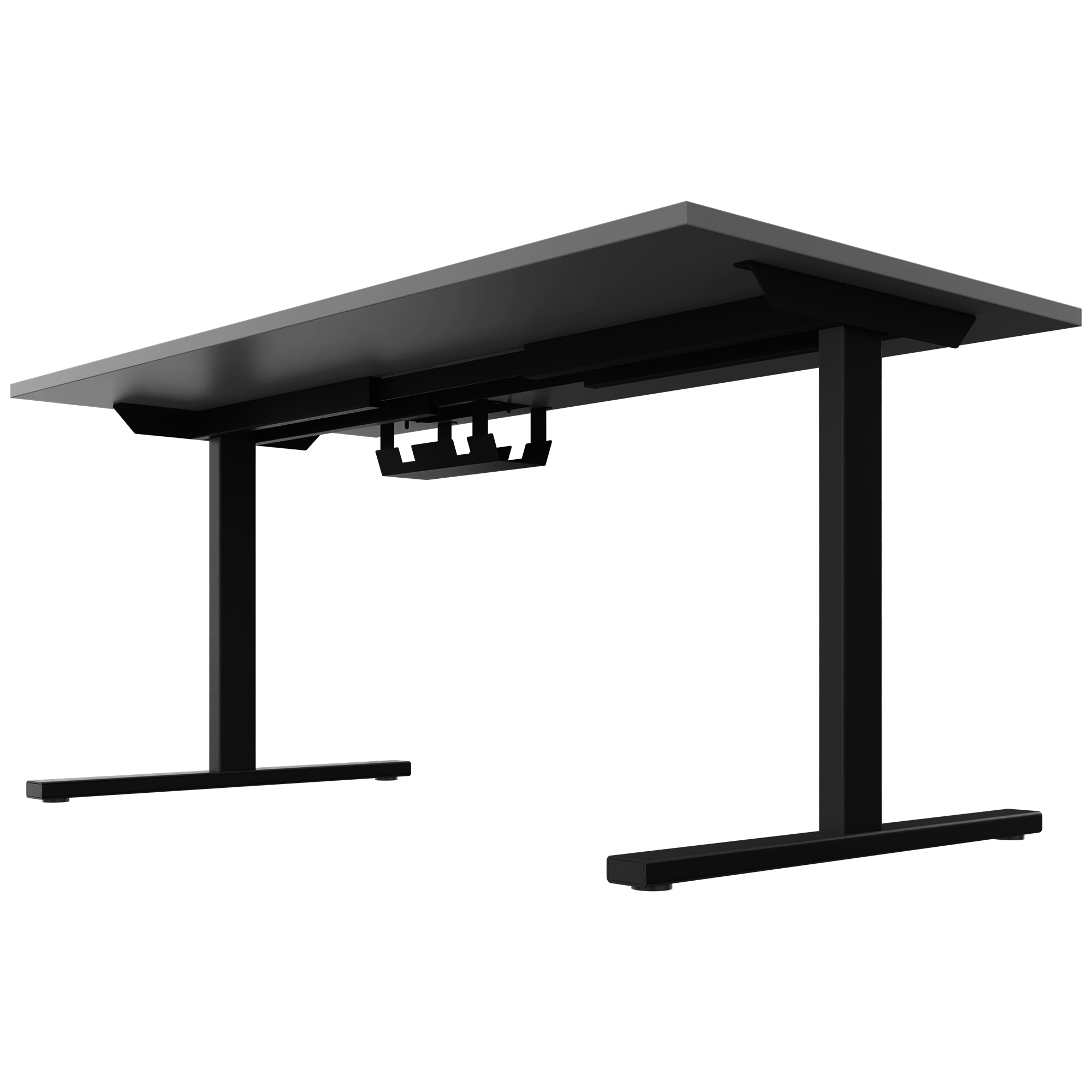 T-EASY desk | 1200 - 1800 mm, electrified, anthracite - 4 Main Image