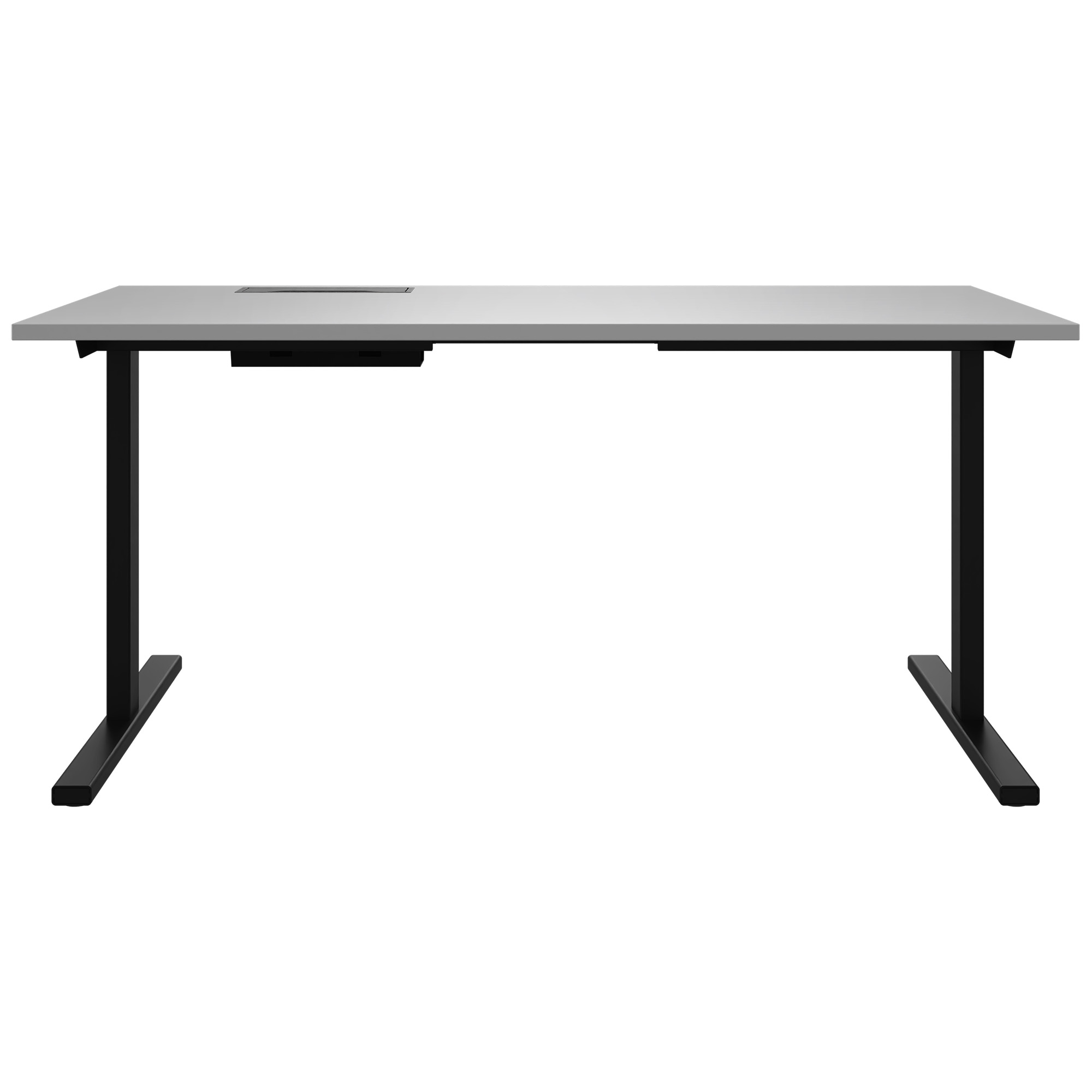 T-EASY desk | 1200 - 1800 mm, electrified, pearl grey - 2 Main Image