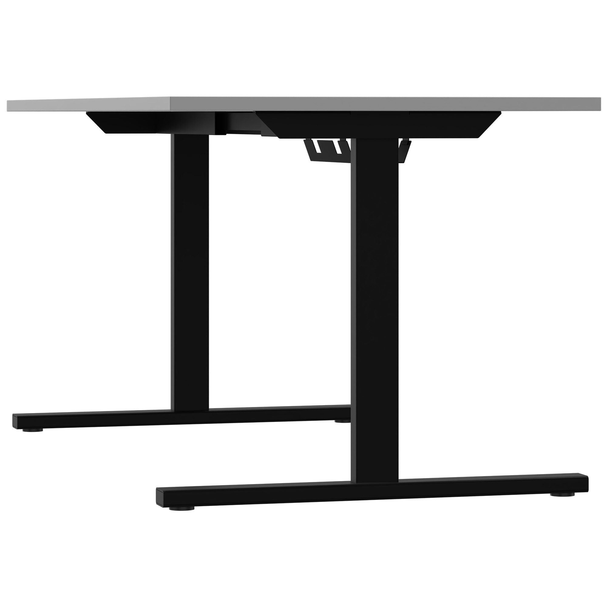 T-EASY desk | 1200 - 1800 mm, electrified, pearl grey - 5 Main Image