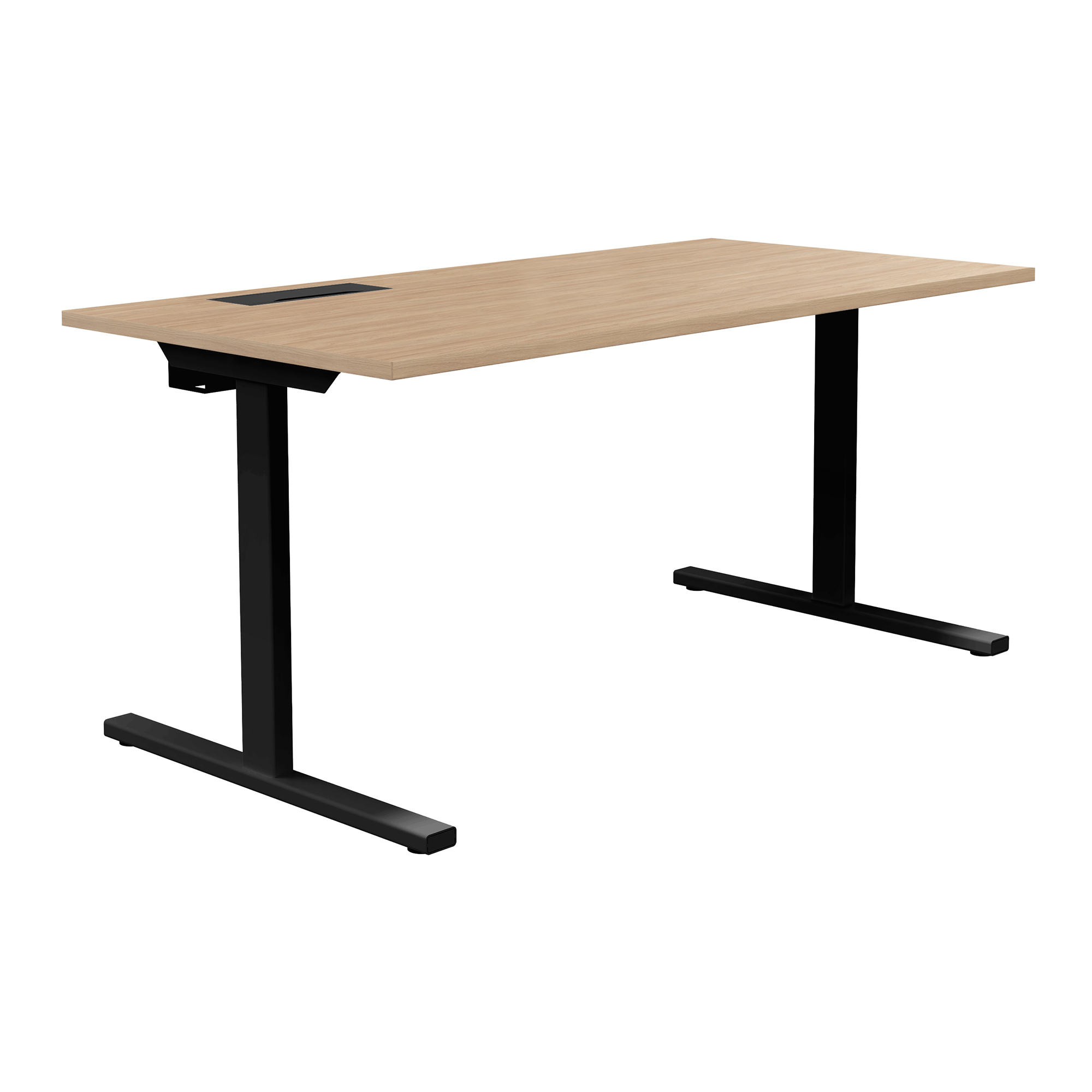 T-EASY desk | 1200 - 1800 mm, electrified, amber oak - 1 Main Image
