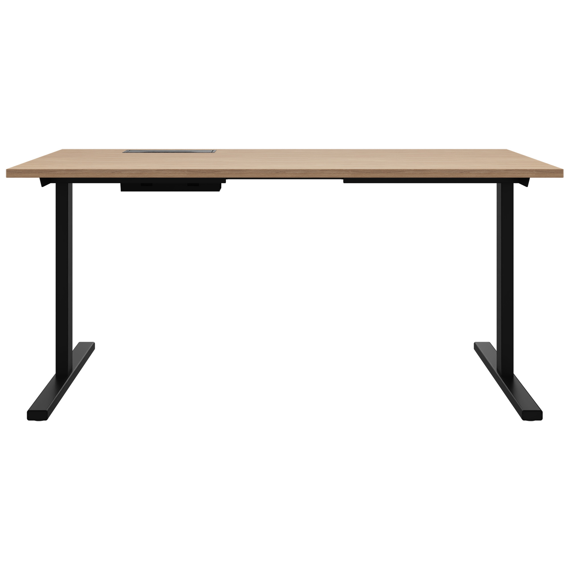 T-EASY desk | 1200 - 1800 mm, electrified, amber oak - 2 Main Image